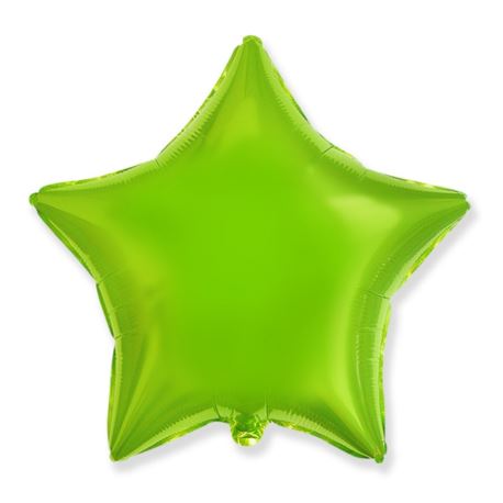 Balon, foliowy 18" FX - "Gwiazda" - j.zielony