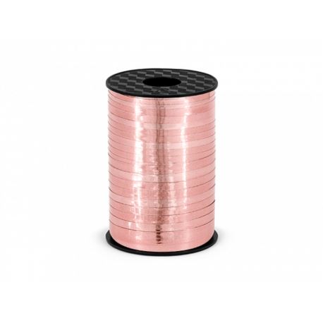 Wstążka plastikowa,różowe złoto,5mm/225m