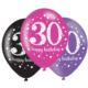 Balony lateksowe 30 Lat Pink Celebration 6szt.