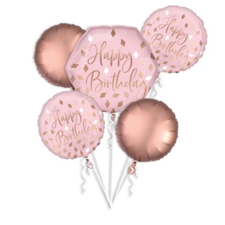 Bukiet balonów Blush Birthday 5szt.
