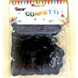 Konfetti 50 g 1,5 cm, czarny