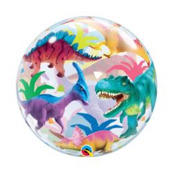 Balon foliowy 22 cale QL Bubble Poj. Dinozaury