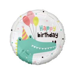 Balon foliowy Krokodylek (Happy Birthday), 18"
