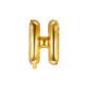 Balon foliowy Litera "H", 35cm, złoty