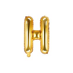 Balon foliowy Litera "H", 35cm, złoty