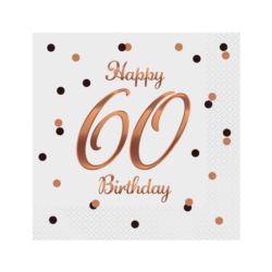 Serwetki B&C Happy 60 Birthday