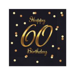 Serwetki B&C Happy 60 Birthday