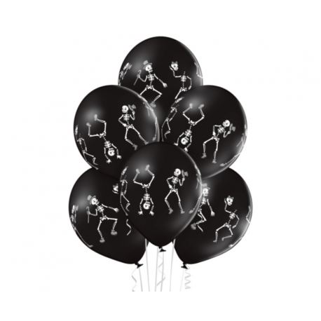 Balony 12" Dancing Skelet , 6 szt.