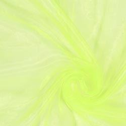 Organza obszywana, gładka w kolorze NEON GREEN