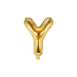 Balon foliowy Litera "Y", 35cm, złoty