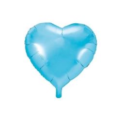 Balon foliowy Serce, 45cm, błękitny, 1 szt.