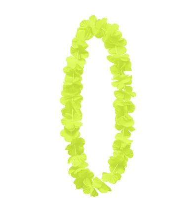 Naszyjnik hawajski, żółty, 100 cm
