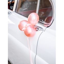 Zestaw dekoracji samochodowych - Love, różowe złot