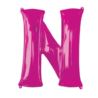 Balon foliowy Litera "N" różowy, 60x81 cm