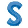 Balon foliowy Litera "S" niebieski, 53x88 cm