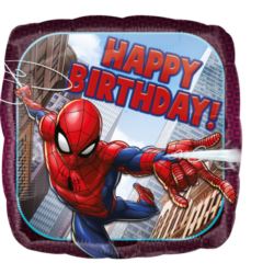 balony, balony na hel, dekoracje balonowe, balony Łódź, balony z nadrukiem, Balony foliowe standard "Spiderman Happy Birthday"