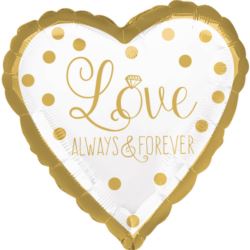 Balon foliowy Serce "Love  Always & Forever" 43cm