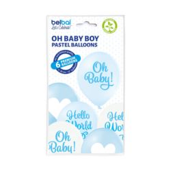 Balony 12" Oh Baby Boy 6 szt.