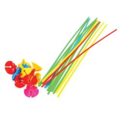 Patyczki do balonów 40cm / 10 szt kolorowe