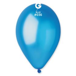 Balon GM110 metal 12" - niebieski / 100szt.