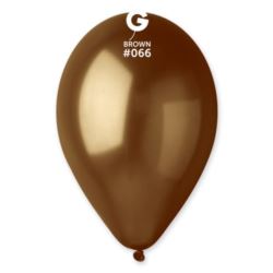 Balon GM110 metal 12" - brązowy, 100 szt.