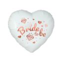 Balon foliowy Bride To Be (białe serce), 18"