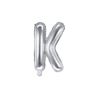 Balon foliowy Litera "K", 35cm, srebrny