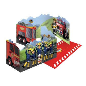 Zaproszenia z kopertami Fireman Sam papier / 8szt.