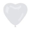 Balon CR6 pastel "Serce bez nadruku" - biały 01