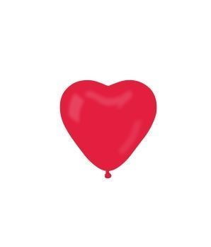 Balon CR pastel "Serce bez nadruku" - "czerwony"