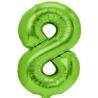 Balon foliowy zielona cyfra "8" 100cm