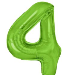 Balon foliowy zielona cyfra "4" 100cm