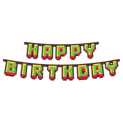 Girlanda papierowa Happy Birthday - Game On, 160 c