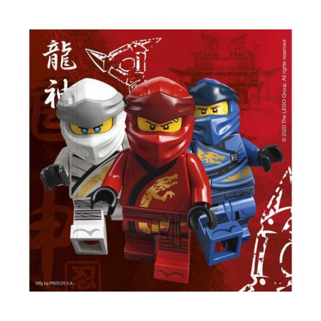 Serwetki papierowe Lego Ninjago, 33x33 cm, 20 szt.