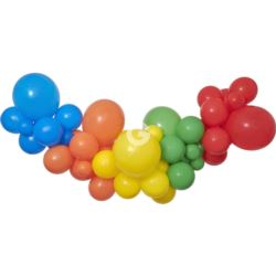 Girlanda balonowa DIY Tęczowa, 65 balonów + taśma
