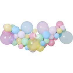 Girlanda balonowa DIY Pastelowa, 65 balonów + taśm