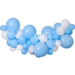 Girlanda balonowa DIY Baby Blue, 65 balonów + taśm