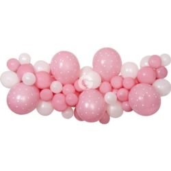 Girlanda balonowa DIY Baby Pink, 65 balonów + taśm