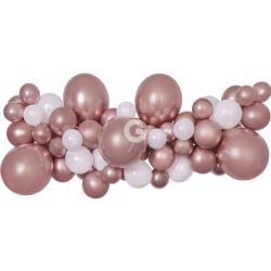 Girlanda balonowa DIY Różowo-złota, 65 balonów