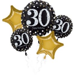Bukiet balonów "30 - urodziny" 5 szt.