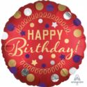 Balon foliowy satyna Happy Birthday 43cm