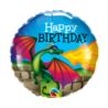Balon foliowy 18" QL RND Happy Birthday, smok