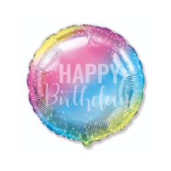 Balon foliowy 18" FX - Birthday, gradient