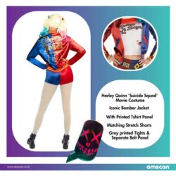 Kostium dla doroslych Harley Quinn - XL