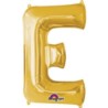 Balon, foliowy literka mini "E" 20x33 cm, złoty