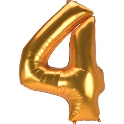 Balon Cyfra Jumbo 91cm x 137cm "4" złota