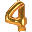 Balon Cyfra Jumbo 91cm x 137cm "4" złota