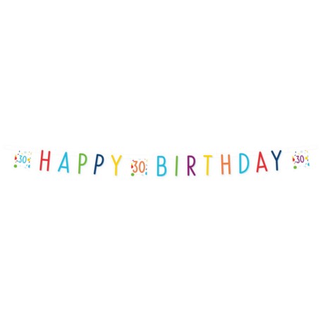 Girlanda Confetti Birthday 30 papier 180 x 13,8 cm