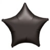 Balon foliowy gwiazdka - czarny 48 cm