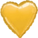 Balon foliowy Serce met. złoty 43 cm